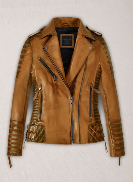 (image for) Charlotte Burnt Mustard Leather Jacket