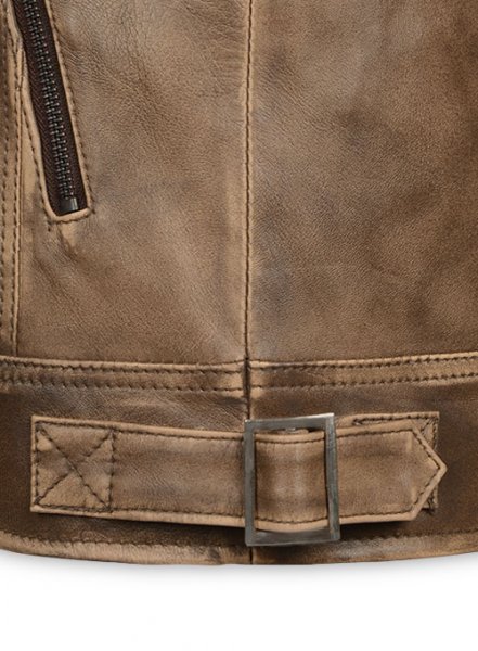 (image for) Rubbed Espanol Timber Brown Leather Jacket # 653