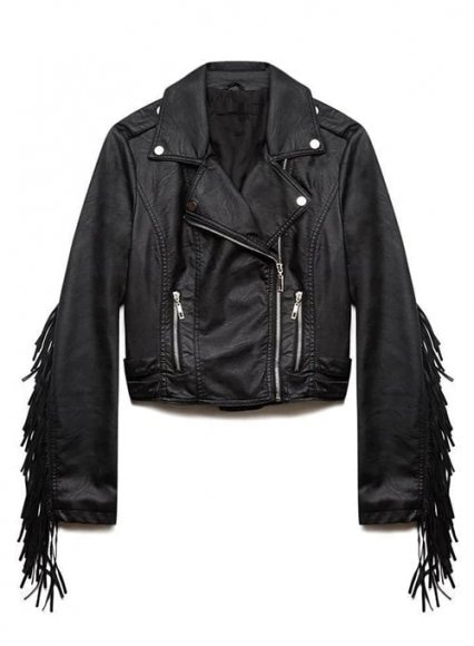 Fringe Leather Jacket #1008