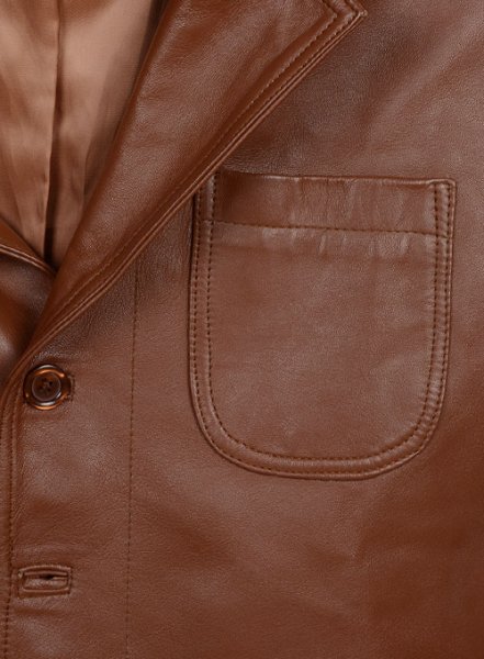 (image for) Tan Brown Daniel Craig Leather Blazer