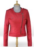 (image for) Soft Raspberry Red Leather Jacket # 220