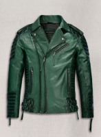 (image for) Charles Burnt Green Leather Jacket