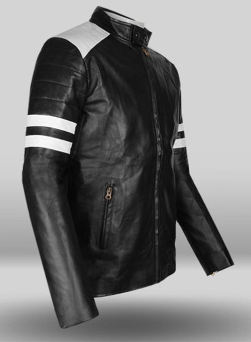 (image for) Black Fight Club Leather Jacket - Click Image to Close