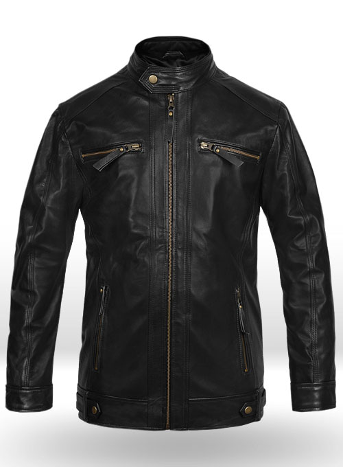 (image for) Black Leather Jacket # 660 - Click Image to Close