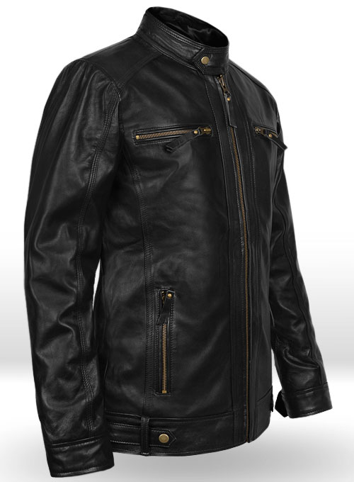 (image for) Black Leather Jacket # 660 - Click Image to Close