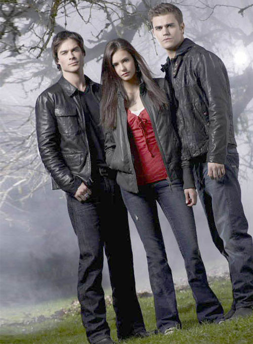 (image for) Damon Salvatore Leather Jacket - Click Image to Close