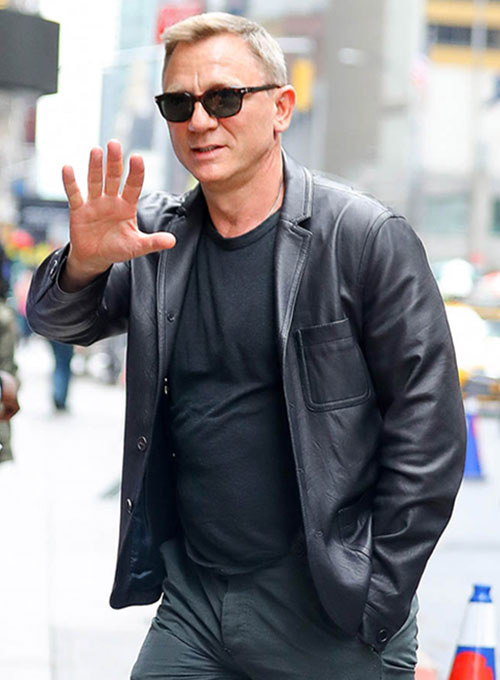 (image for) Daniel Craig Leather Blazer - Click Image to Close