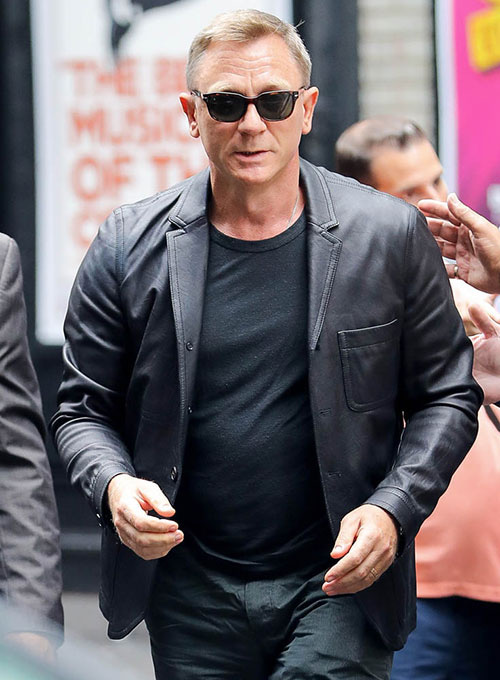 (image for) Daniel Craig Leather Blazer - Click Image to Close