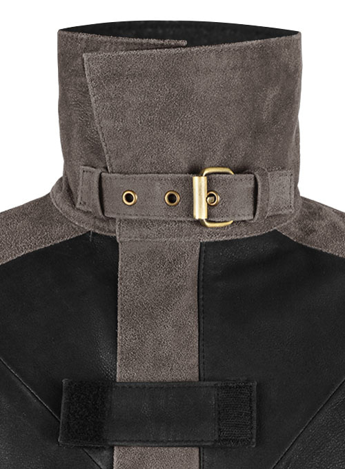 (image for) Distressed Black Aiden Pearce Watch Dog Leather Trench Coat - Click Image to Close