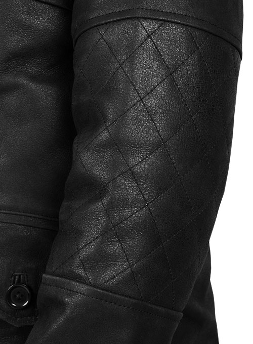 (image for) Distressed Black Leather Jacket # 106 - Click Image to Close
