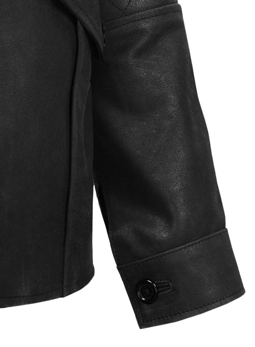 (image for) Distressed Black Leather Jacket # 106 - Click Image to Close