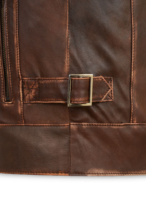 (image for) Espresso Rubbed Tan Leather Jacket - Click Image to Close