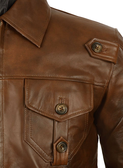 (image for) The Expendables 2 Jason Statham Leather Jacket - Click Image to Close