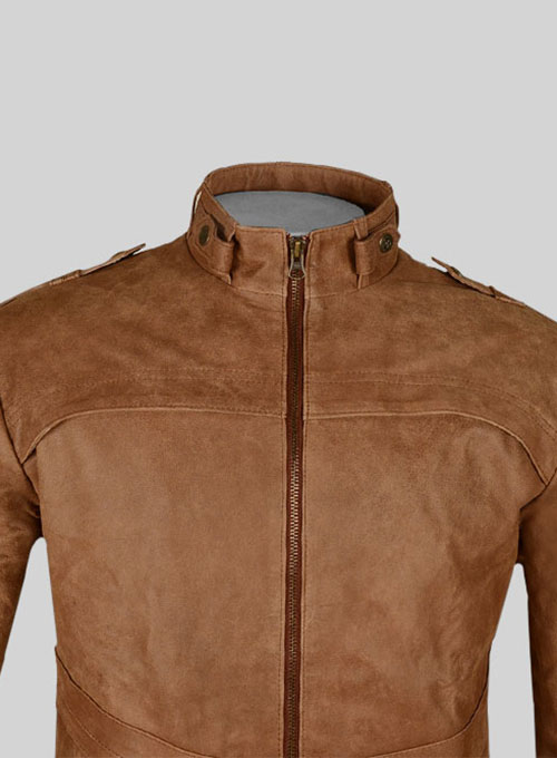 (image for) Light Tan Hide Leather Jacket # 602 - Click Image to Close
