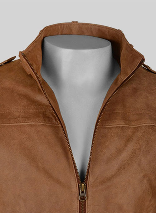(image for) Light Tan Hide Leather Jacket # 602 - Click Image to Close