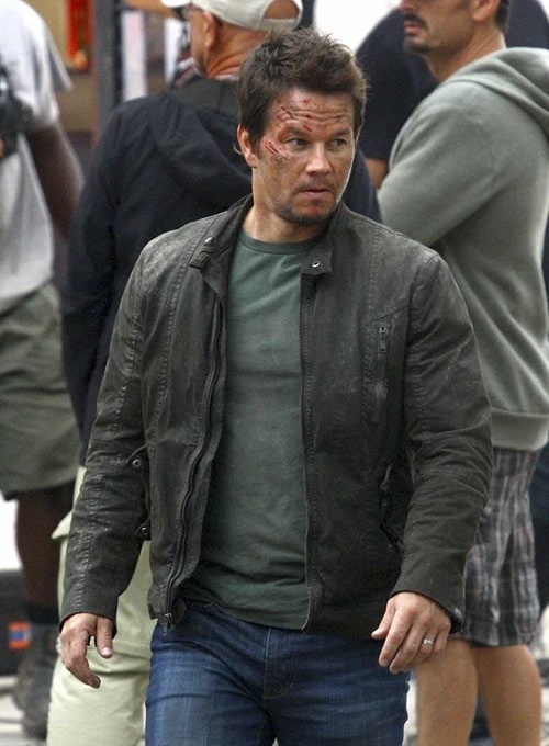 (image for) Mark Wahlberg Transformers Age of Extinction Leather Jacket - Click Image to Close