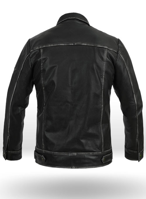 (image for) Ontario Rubbed Black Leather Jacket