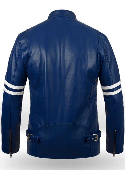 (image for) Rich Blue Leather Jacket # 887 - Click Image to Close