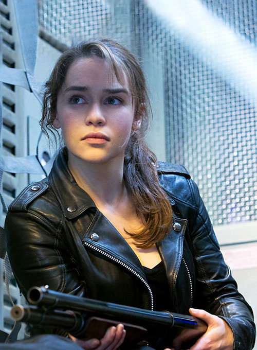 (image for) Sarah Connor Terminator Genisys Leather Jacket - Click Image to Close