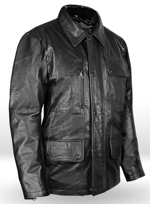(image for) Terminator Genisys Arnold Schwarzenegger Leather Jacket - Click Image to Close