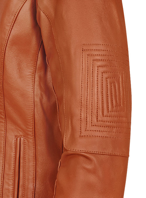 (image for) Terrain Brown Leather Jacket # 655 - Click Image to Close