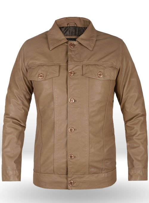 (image for) Soft King Brown Washed Transformers Mark Wahlberg Leather Jacket - Click Image to Close