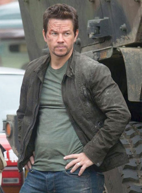 (image for) Mark Wahlberg Transformers Age of Extinction Leather Jacket - Click Image to Close