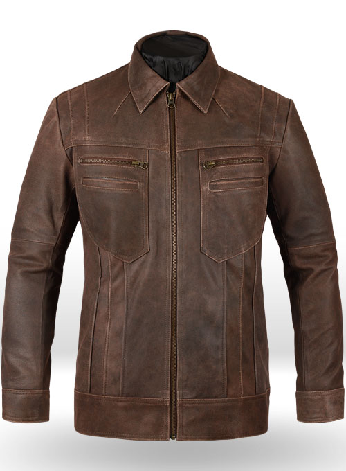 (image for) Vintage Brown Grain Leather Jacket # 104 - Click Image to Close