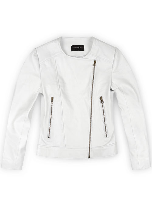 (image for) White Leather Jacket # 237 - Click Image to Close