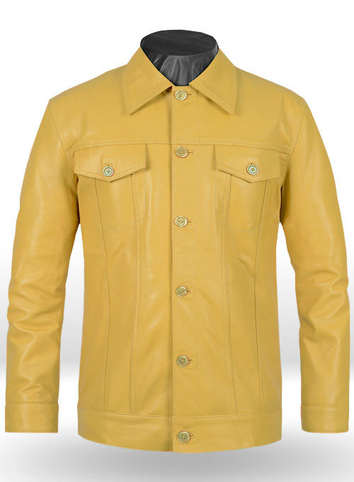 (image for) Yellow Transformers 4 Mark Wahlberg Leather Jacket - Click Image to Close