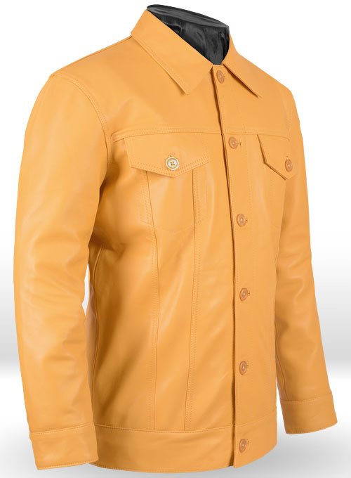 (image for) Yellow Transformers 4 Mark Wahlberg Leather Jacket - Click Image to Close