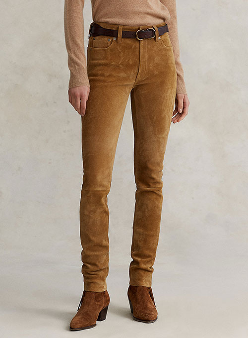 (image for) Suede Leather Jeans - Click Image to Close