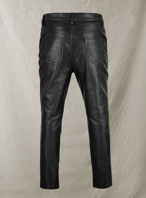 (image for) Leather Zipper Jeans - Style # 9