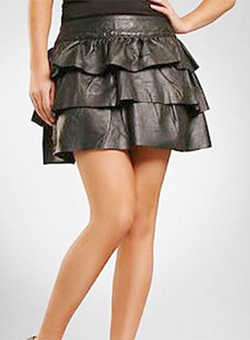 (image for) Layered Leather Skirt - # 123 - Click Image to Close