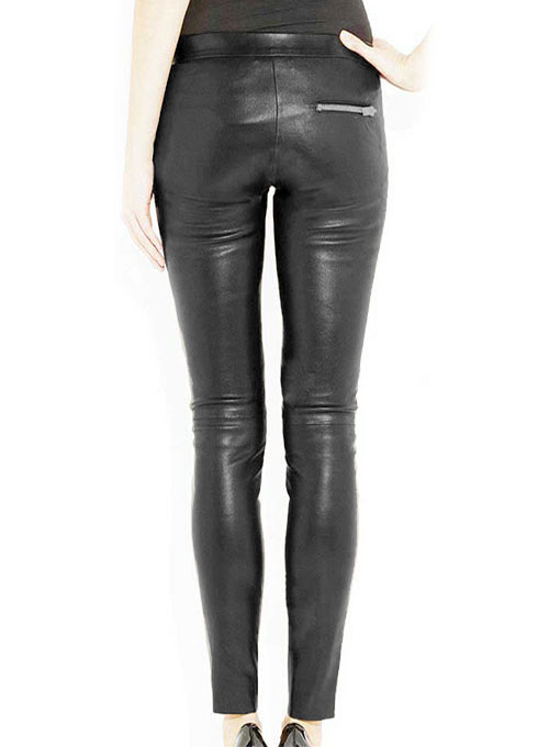 (image for) Azar Leather Biker Jeans - Click Image to Close