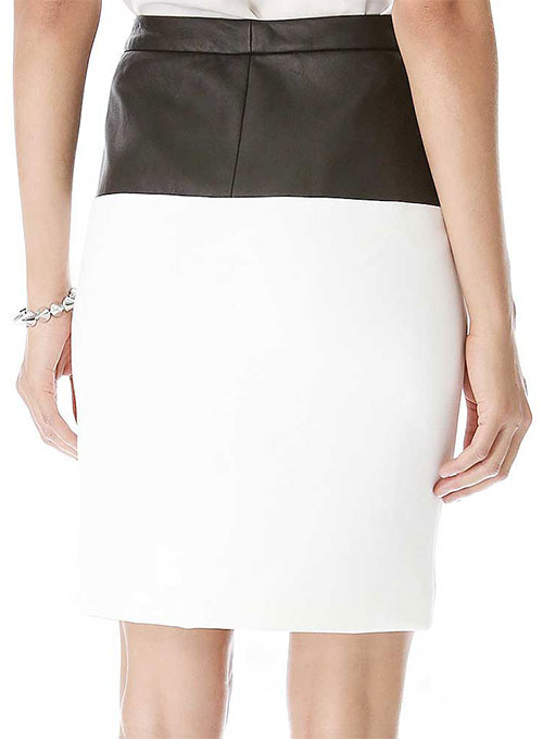 (image for) Bandage Stripe Leather Skirt - # 195 - Click Image to Close