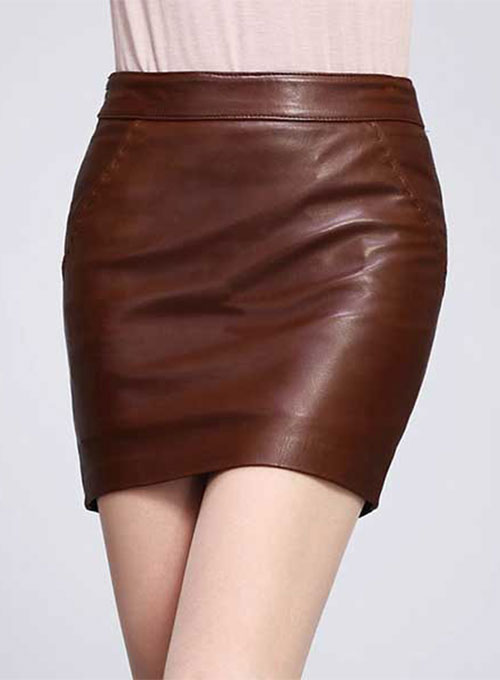(image for) Basic Leather Skirt - # 153 - Click Image to Close
