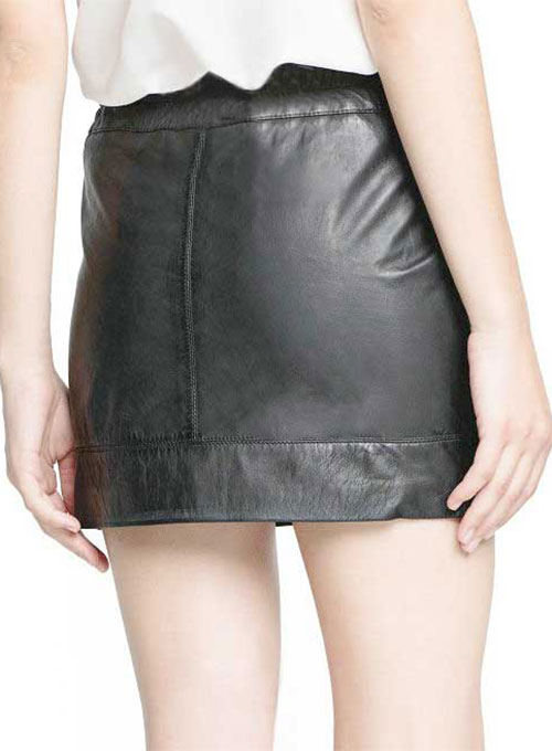 (image for) Drawstring Leather Skirt - # 421 - Click Image to Close