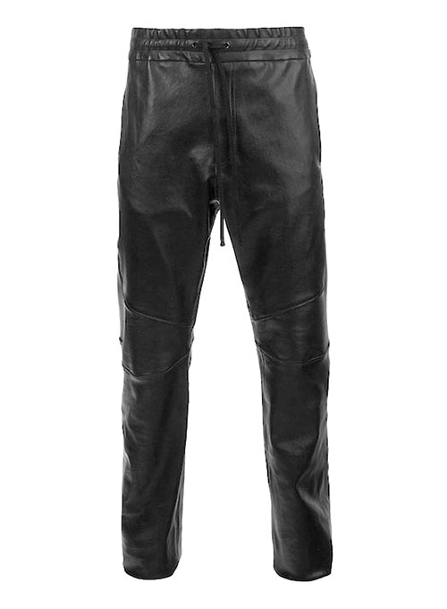 (image for) Drawstring Designer Leather Pants - Click Image to Close