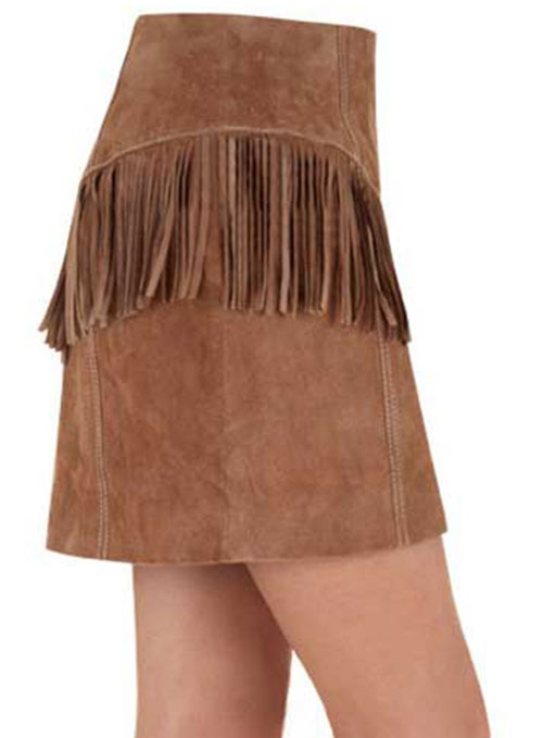 (image for) Fringe Leather Skirt - # 184 - Click Image to Close