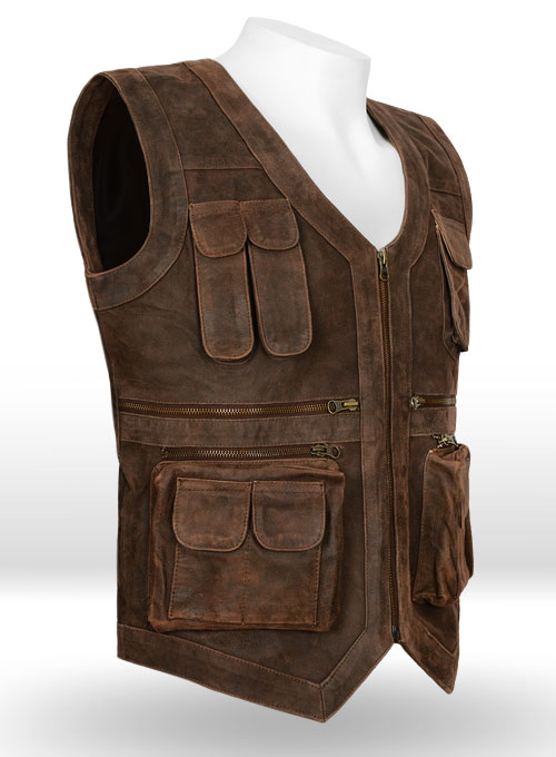 (image for) Chris Pratt Jurassic World Leather Vest - Click Image to Close