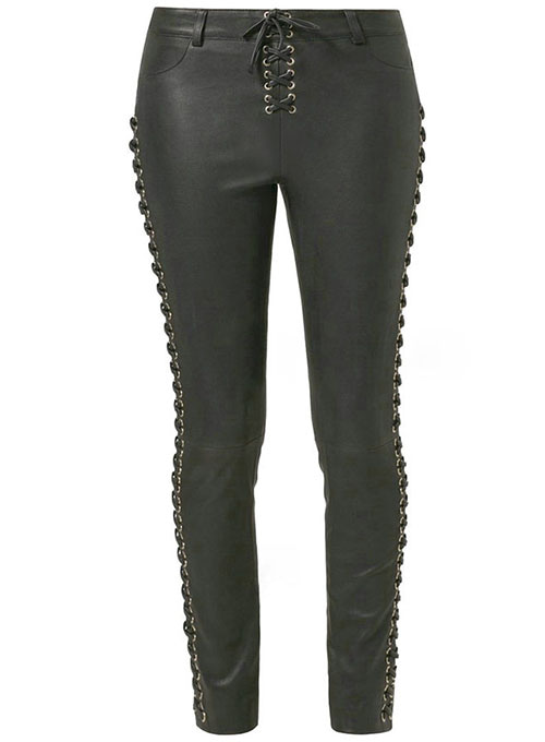 (image for) Laced Leather Pants - Click Image to Close