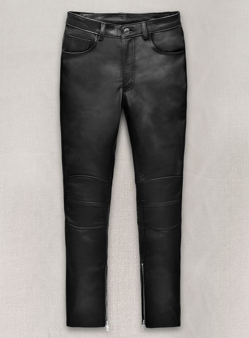 (image for) Leather Biker Jeans - Style #1 - Click Image to Close