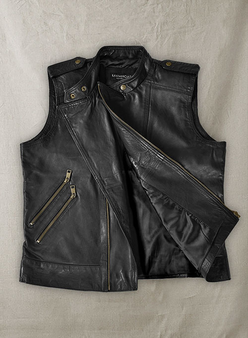 (image for) Leather Biker Vest # 313 - Click Image to Close