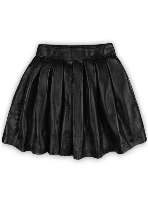 (image for) Pleated Leather Skirt - Click Image to Close