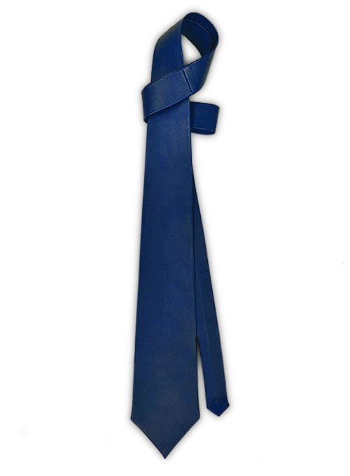 (image for) Rich Blue Leather Tie - Click Image to Close