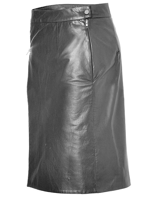 (image for) Scalloped Leather Skirt - # 476 - Click Image to Close