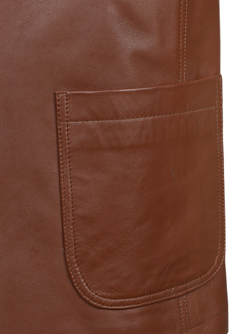 (image for) Tan Brown Daniel Craig Leather Blazer - Click Image to Close