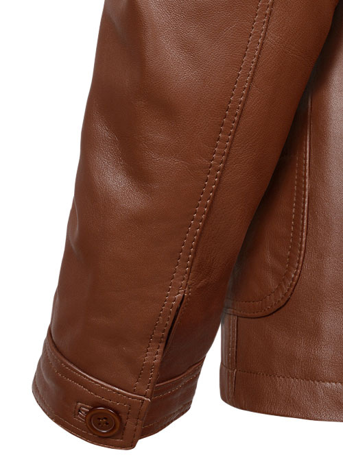 (image for) Tan Brown Daniel Craig Leather Blazer - Click Image to Close