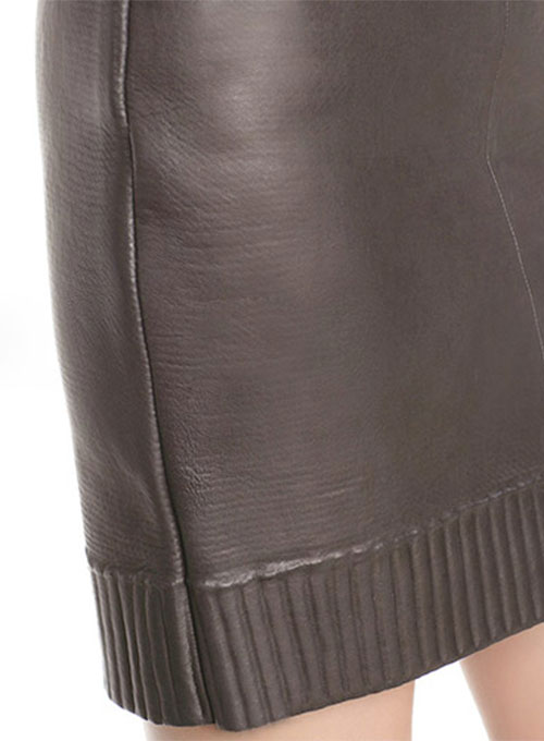 (image for) Vivette Leather Skirt - # 480 - Click Image to Close
